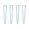 DIY Hairpin Legs Hairpin Legs 29" / Teal / 3/8" Hairpin Legs Set of 4, 2-Rod Design - Teal Powder Coated Finish