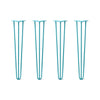 DIY Hairpin Legs Hairpin Legs 29" / Teal / 3/8" Hairpin Legs Set of 4, 3-Rod Design - Teal Powder Coated Finish