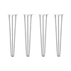 DIY Hairpin Legs Hairpin Legs 29" / White / 1/2" Hairpin Legs Set of 4, 3-Rod Design - White Powder Coated Finish