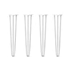 DIY Hairpin Legs Hairpin Legs 29" / White / 3/8" Hairpin Legs Set of 4, 3-Rod Design - White Powder Coated Finish