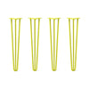 DIY Hairpin Legs Hairpin Legs 29" / Yellow / 1/2" Hairpin Legs Set of 4, 3-Rod Design - Yellow Powder Coated Finish