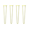 DIY Hairpin Legs Hairpin Legs 29" / Yellow / 3/8" Hairpin Legs Set of 4, 2-Rod Design - Yellow Powder Coated Finish