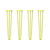 DIY Hairpin Legs Hairpin Legs 29" / Yellow / 3/8" Hairpin Legs Set of 4, 3-Rod Design - Yellow Powder Coated Finish