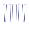 DIY Hairpin Legs Hairpin Legs 30" / Blue / 1/2" Hairpin Legs Set of 4, 2-Rod Design - Blue Powder Coated Finish