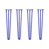 DIY Hairpin Legs Hairpin Legs 30" / Blue / 1/2" Hairpin Legs Set of 4, 3-Rod Design - Blue Powder Coated Finish