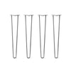 DIY Hairpin Legs Hairpin Legs 30" / Clear / 1/2" Hairpin Legs Set of 4, 2-Rod Design - Clear Coated Finish