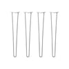 DIY Hairpin Legs Hairpin Legs 30" / Clear / 3/8" Hairpin Legs Set of 4, 2-Rod Design - Clear Coated Finish