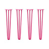 DIY Hairpin Legs Hairpin Legs 30" / Fuchsia / 1/2" Hairpin Legs Set of 4, 3-Rod Design - Fuchsia Powder Coated Finish