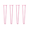 Hairpin Legs Set of 4, 2-Rod Design - Fuchsia Powder Coated Finish