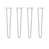 DIY Hairpin Legs Hairpin Legs 30" / Grey / 1/2" Hairpin Legs Set of 4, 2-Rod Design - Grey Powder Coated Finish