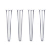 DIY Hairpin Legs Hairpin Legs 30" / Grey / 1/2" Hairpin Legs Set of 4, 3-Rod Design - Grey Powder Coated Finish