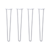 Hairpin Legs Set of 4, 2-Rod Design - Grey Powder Coated Finish