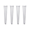 DIY Hairpin Legs Hairpin Legs 30" / Grey / 3/8" Hairpin Legs Set of 4, 3-Rod Design - Grey Powder Coated Finish