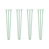 DIY Hairpin Legs Hairpin Legs 30" / Mint / 1/2" Hairpin Legs Set of 4, 3-Rod Design - Mint Powder Coated Finish