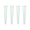 Hairpin Legs Set of 4, 3-Rod Design - Mint Powder Coated Finish