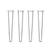 DIY Hairpin Legs Hairpin Legs 30" / Raw Steel / 1/2" Hairpin Legs Set of 4, 2-Rod Design - Raw Steel