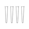 DIY Hairpin Legs Hairpin Legs 30" / Raw Steel / 3/8" Hairpin Legs Set of 4, 2-Rod Design - Raw Steel