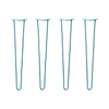 DIY Hairpin Legs Hairpin Legs 30" / Teal / 3/8" Hairpin Legs Set of 4, 2-Rod Design - Teal Powder Coated Finish