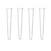 DIY Hairpin Legs Hairpin Legs 30" / White / 1/2" Hairpin Legs Set of 4, 2-Rod Design - White Powder Coated Finish