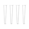 DIY Hairpin Legs Hairpin Legs 30" / White / 3/8" Hairpin Legs Set of 4, 2-Rod Design - White Powder Coated Finish