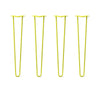 DIY Hairpin Legs Hairpin Legs 30" / Yellow / 1/2" Hairpin Legs Set of 4, 2-Rod Design - Yellow Powder Coated Finish
