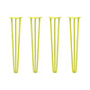 Hairpin Legs Set of 4, 3-Rod Design - Yellow Powder Coated Finish