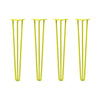 DIY Hairpin Legs Hairpin Legs 30" / Yellow / 1/2" Hairpin Legs Set of 4, 3-Rod Design - Yellow Powder Coated Finish