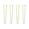 DIY Hairpin Legs Hairpin Legs 30" / Yellow / 3/8" Hairpin Legs Set of 4, 2-Rod Design - Yellow Powder Coated Finish