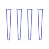 DIY Hairpin Legs Hairpin Legs 31" / Blue / 1/2" Hairpin Legs Set of 4, 2-Rod Design - Blue Powder Coated Finish