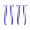 DIY Hairpin Legs Hairpin Legs 31" / Blue / 1/2" Hairpin Legs Set of 4, 3-Rod Design - Blue Powder Coated Finish
