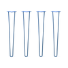 DIY Hairpin Legs Hairpin Legs 31" / Blue / 3/8" Hairpin Legs Set of 4, 2-Rod Design - Blue Powder Coated Finish