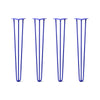 DIY Hairpin Legs Hairpin Legs 31" / Blue / 3/8" Hairpin Legs Set of 4, 3-Rod Design - Blue Powder Coated Finish