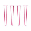 Hairpin Legs Set of 4, 2-Rod Design - Fuchsia Powder Coated Finish