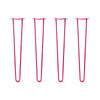 DIY Hairpin Legs Hairpin Legs 31" / Fuchsia / 1/2" Hairpin Legs Set of 4, 2-Rod Design - Fuchsia Powder Coated Finish