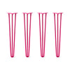 DIY Hairpin Legs Hairpin Legs 31" / Fuchsia / 1/2" Hairpin Legs Set of 4, 3-Rod Design - Fuchsia Powder Coated Finish