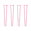 Hairpin Legs Set of 4, 2-Rod Design - Fuchsia Powder Coated Finish