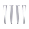 DIY Hairpin Legs Hairpin Legs 31" / Grey / 1/2" Hairpin Legs Set of 4, 3-Rod Design - Grey Powder Coated Finish