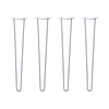 Hairpin Legs Set of 4, 2-Rod Design - Grey Powder Coated Finish