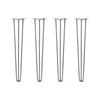 DIY Hairpin Legs Hairpin Legs 31" / Grey / 3/8" Hairpin Legs Set of 4, 3-Rod Design - Grey Powder Coated Finish