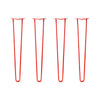 DIY Hairpin Legs Hairpin Legs 31" / Orange / Red / 1/2" Hairpin Legs Set of 4, 2-Rod Design - Orange-Red Powder Coated Finish