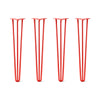 DIY Hairpin Legs Hairpin Legs 31" / Orange / Red / 1/2" Hairpin Legs Set of 4, 3-Rod Design - Orange-Red Powder Coated Finish