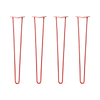 DIY Hairpin Legs Hairpin Legs 31" / Orange / Red / 3/8" Hairpin Legs Set of 4, 2-Rod Design - Orange-Red Powder Coated Finish
