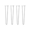 DIY Hairpin Legs Hairpin Legs 31" / Raw Steel / 3/8" Hairpin Legs Set of 4, 2-Rod Design - Raw Steel