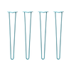 DIY Hairpin Legs Hairpin Legs 31" / Teal / 3/8" Hairpin Legs Set of 4, 2-Rod Design - Teal Powder Coated Finish