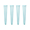 DIY Hairpin Legs Hairpin Legs 31" / Teal / 3/8" Hairpin Legs Set of 4, 3-Rod Design - Teal Powder Coated Finish