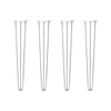 DIY Hairpin Legs Hairpin Legs 31" / White / 3/8" Hairpin Legs Set of 4, 3-Rod Design - White Powder Coated Finish