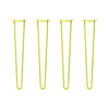 DIY Hairpin Legs Hairpin Legs 31" / Yellow / 1/2" Hairpin Legs Set of 4, 2-Rod Design - Yellow Powder Coated Finish