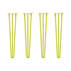 DIY Hairpin Legs Hairpin Legs 31" / Yellow / 1/2" Hairpin Legs Set of 4, 3-Rod Design - Yellow Powder Coated Finish