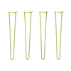 DIY Hairpin Legs Hairpin Legs 31" / Yellow / 3/8" Hairpin Legs Set of 4, 2-Rod Design - Yellow Powder Coated Finish