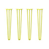 Hairpin Legs Set of 4, 3-Rod Design - Yellow Powder Coated Finish